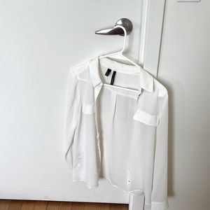 White long sleeve blouse - Mango worn twice